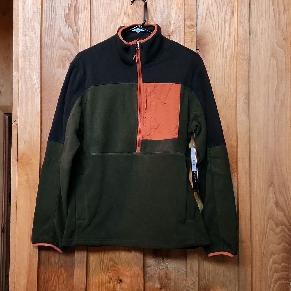 Grays Peak REI Zip Up Fleece Outdoor Activewear Sweater Small, Evergreen & Black